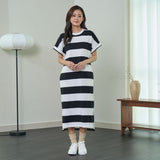 Dolman Striped Midi Knit Dress