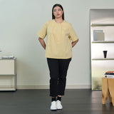 Box Pleat Short Sleeve Blouse