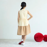 Girl Colorblock Tiered Maxi Dress