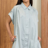 Twill Midi Shirt Dress