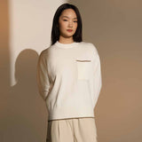 Casual Ribbed Hem Sweater