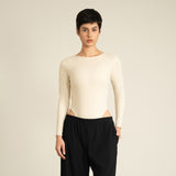 Boat Neck Long Sleeves Bodysuit