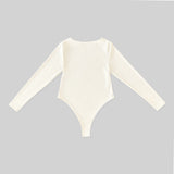 Boat Neck Long Sleeves Bodysuit