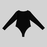 Boat Neck Long Sleeves Bodysuit