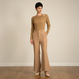 High Rise Pintuck Flare Pants
