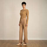 High Rise Pintuck Flare Pants