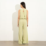 Linen Blend Balloon Top