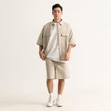 Utility Oversized Linen Blend Shirt