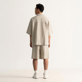 Utility Oversized Linen Blend Shirt