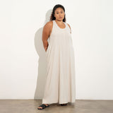 Cross Back Linen Blend Dress