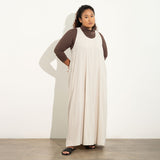 Cross Back Linen Blend Dress
