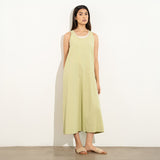 Cross Back Linen Blend Dress