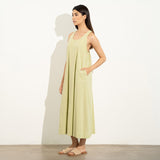 Cross Back Linen Blend Dress