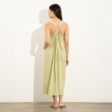 Cross Back Linen Blend Dress