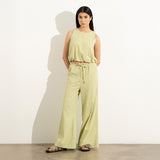 Linen Blend Palazzo Pants