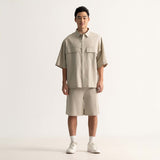 Longline Linen Blend Bermuda