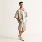 Longline Linen Blend Bermuda