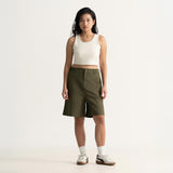 Longline Linen Blend Bermuda