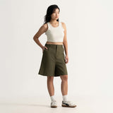 Longline Linen Blend Bermuda