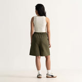 Longline Linen Blend Bermuda