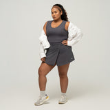 Back-Twist Ribbed Tank Top