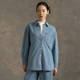 Oversized Denim Long Sleeve Shirt