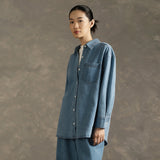 Oversized Denim Long Sleeve Shirt