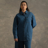 Oversized Denim Long Sleeve Shirt