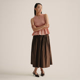 Pleated High Waist Skirt
