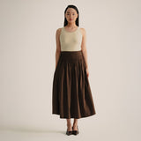 Pleated High Waist Skirt