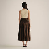 Pleated High Waist Skirt