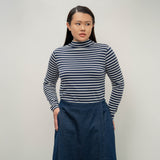 Stripe Mock Neck Top