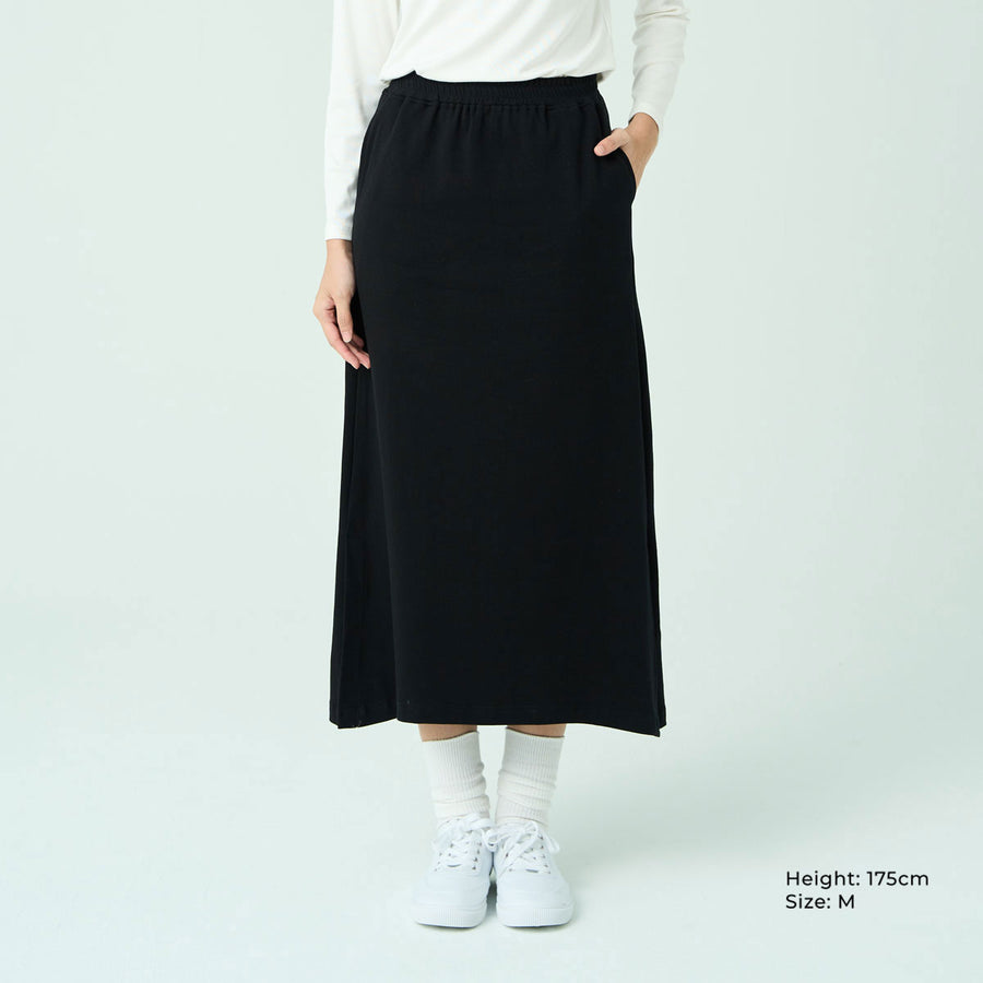 Straight Cut Side Slit Heavyweight Skirt