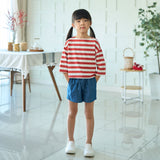 Girl Oversized Boat Neck 3/4 Sleeve T-Shirt