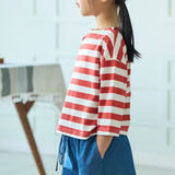 Girl Oversized Boat Neck 3/4 Sleeve T-Shirt