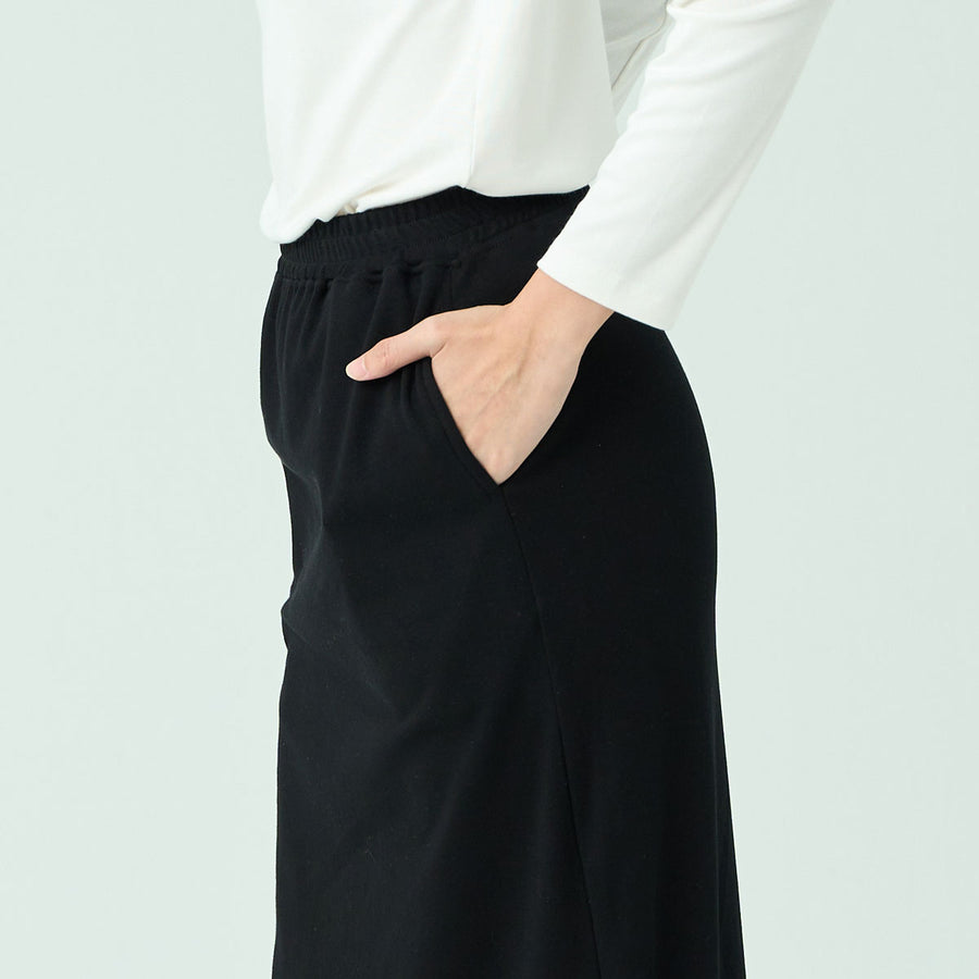 Straight Cut Side Slit Heavyweight Skirt