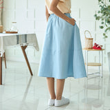 Elasticated Panel A-Line Maxi Skirt
