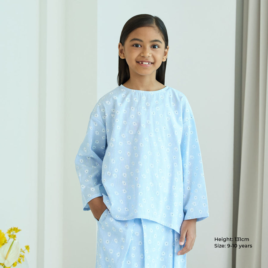 Girl Floral Santai Long Sleeve Blouse