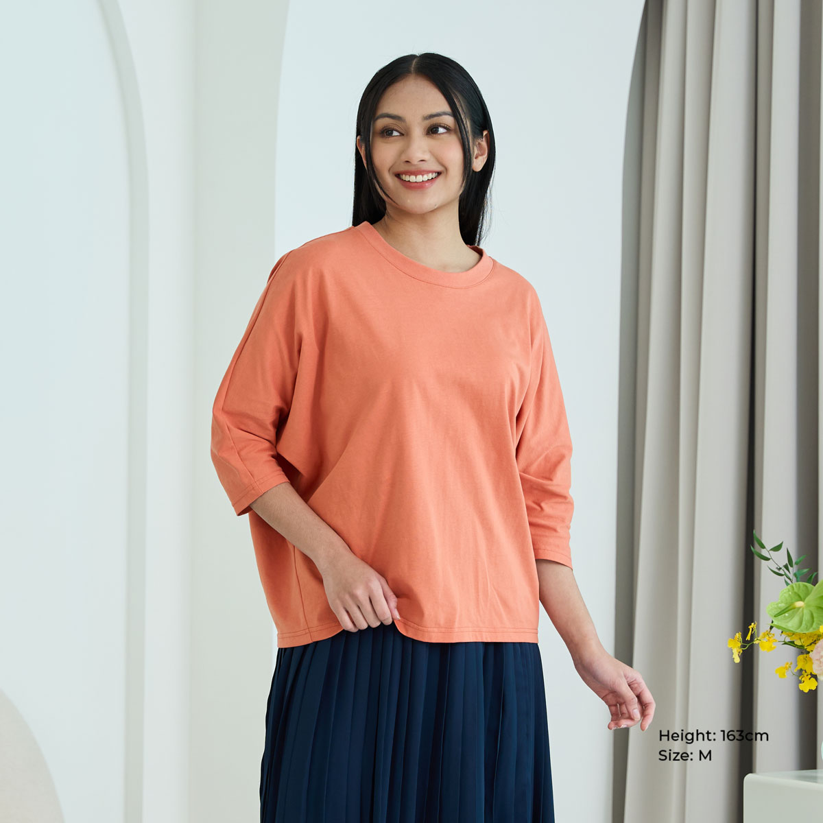 Oversized Dolman 3/4 Sleeve T-Shirt