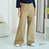 Straight-Leg Twill Stretchy Pants