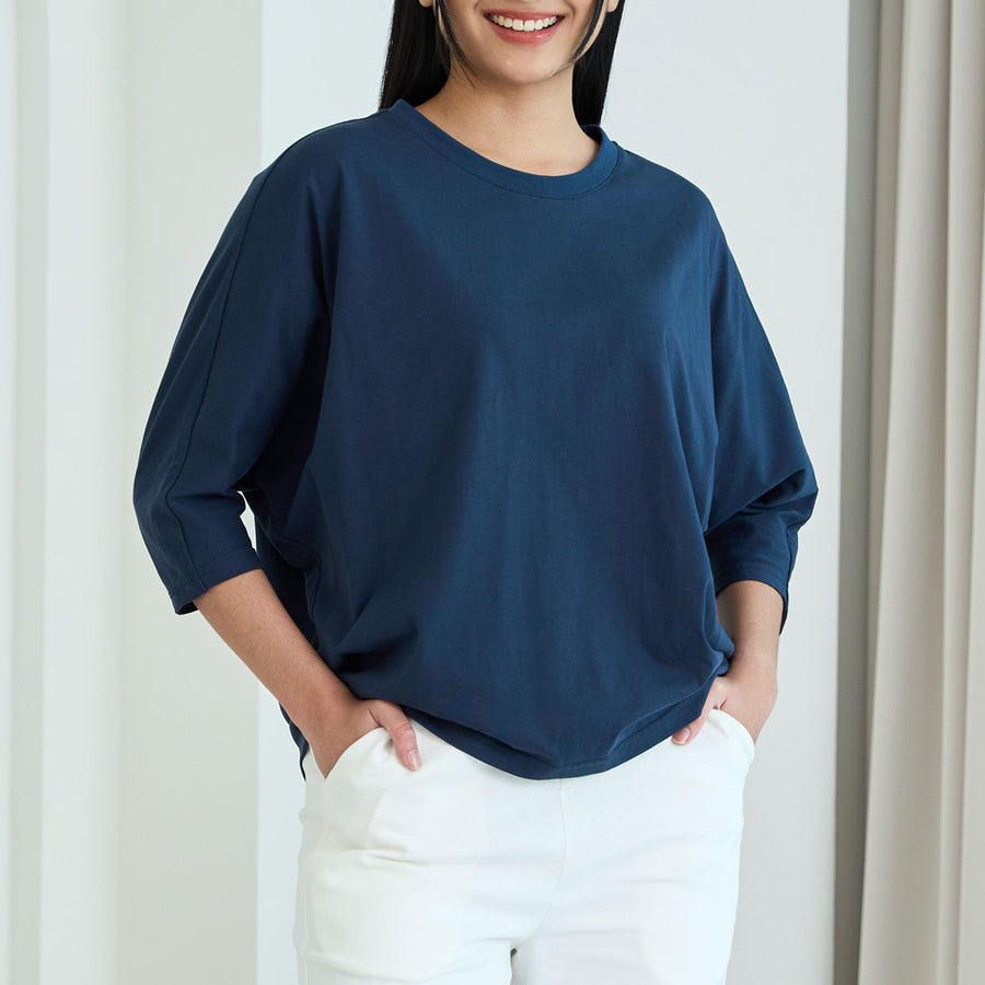 Oversized Dolman 3/4 Sleeve T-Shirt