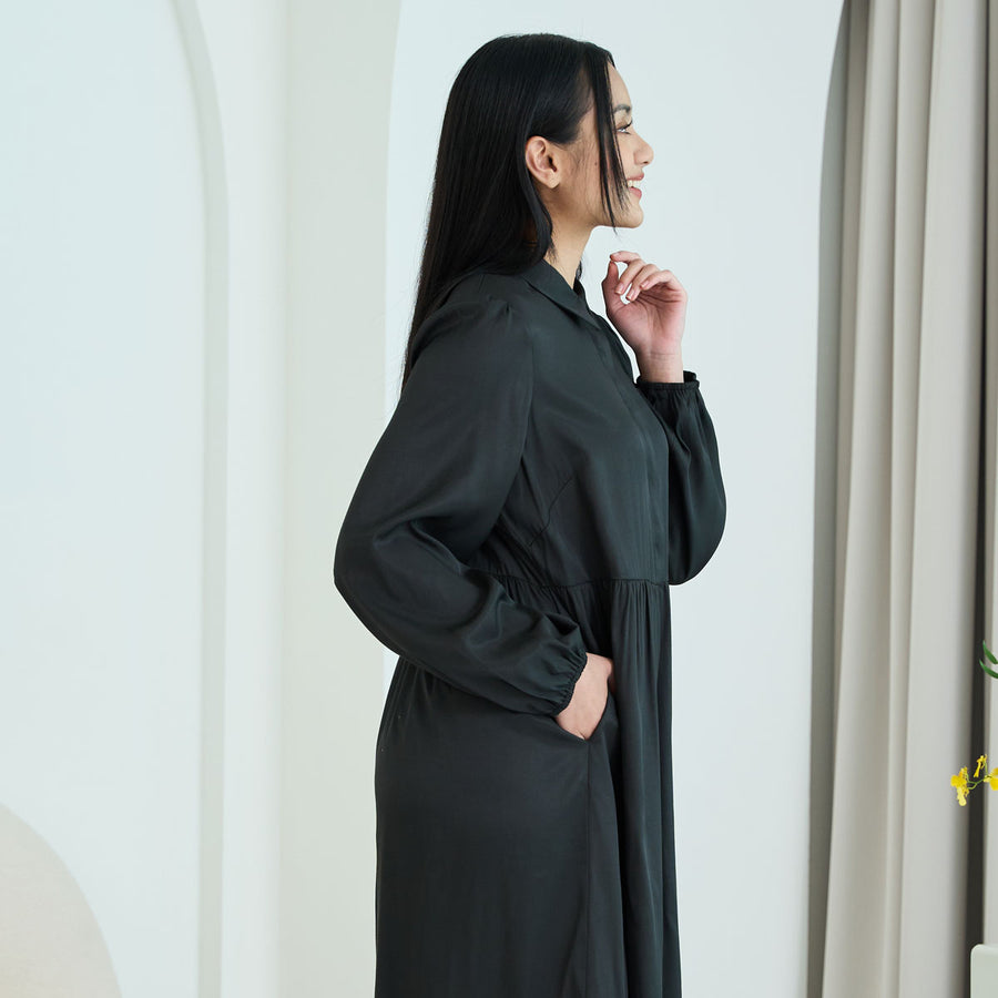 Tiered Maxi Shirt Dress