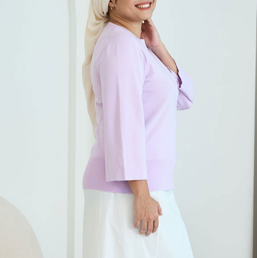Relaxed-Fit 3/4 Sleeve Sweater