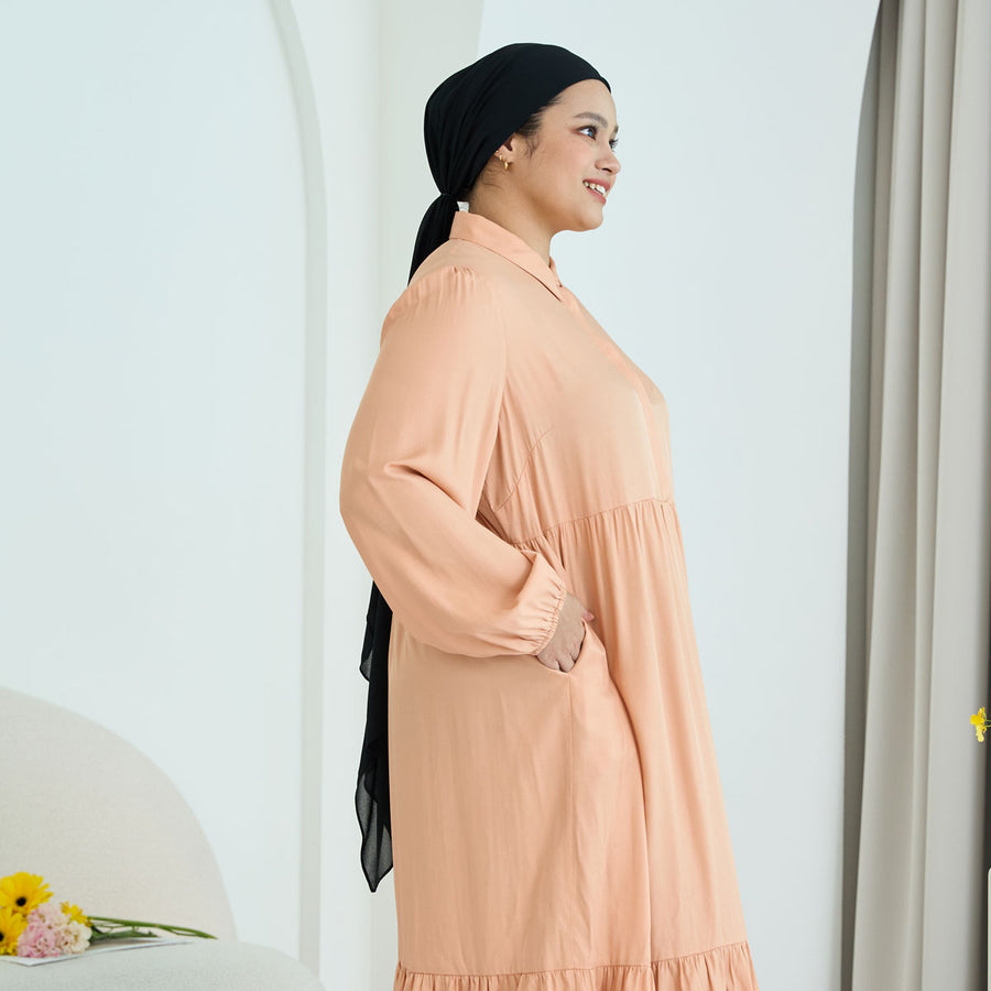 Tiered Maxi Shirt Dress
