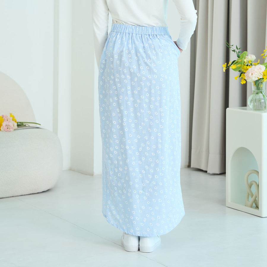 Floral Ruched Maxi Tulip Skirt