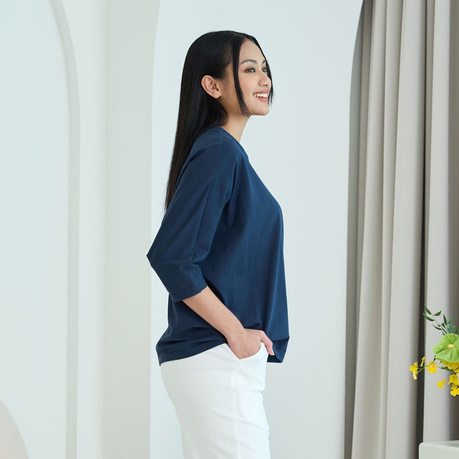Oversized Dolman 3/4 Sleeve T-Shirt