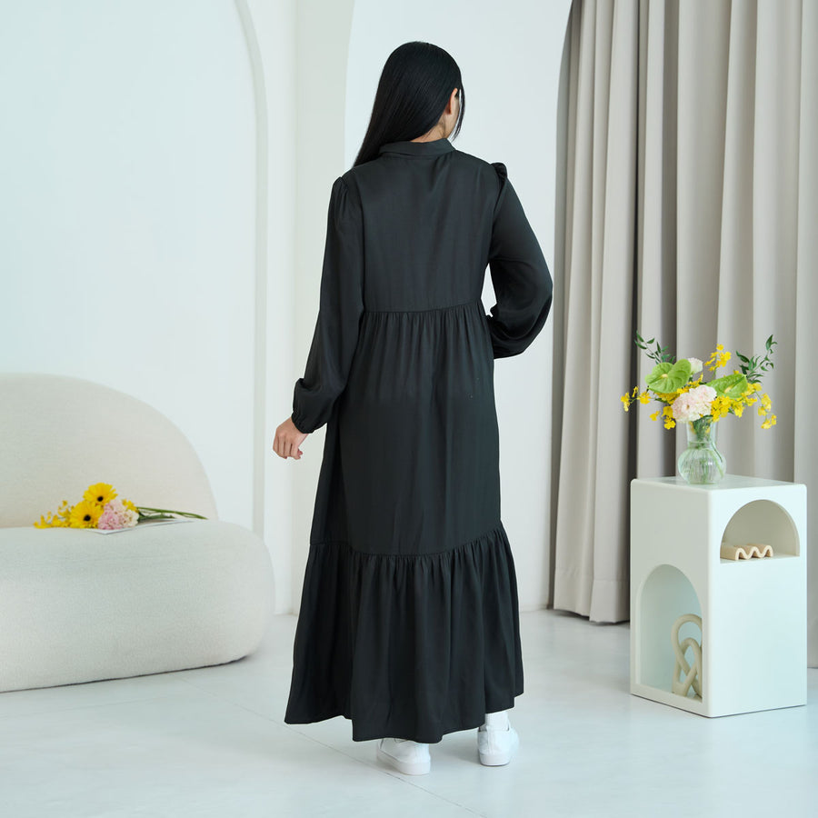 Tiered Maxi Shirt Dress