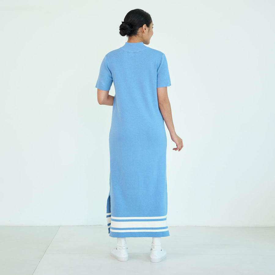 Relaxed-Fit Contrast Maxi Dress