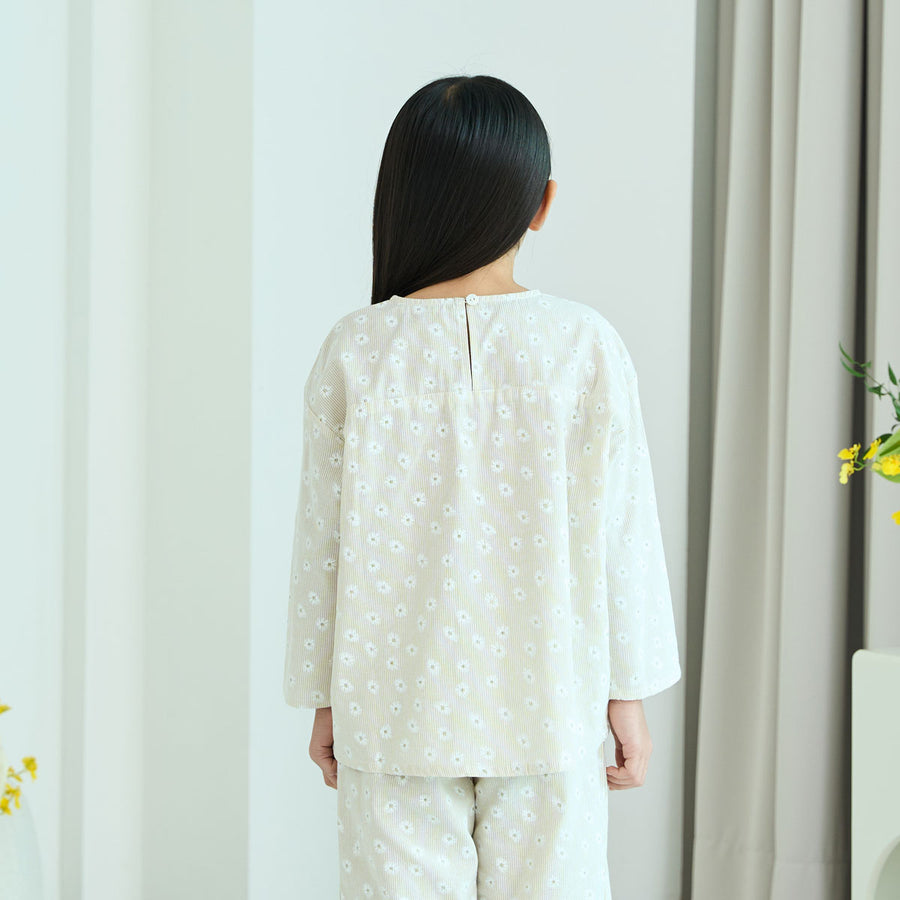 Girl Floral Santai Long Sleeve Blouse