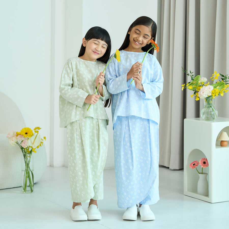 Girl Floral Santai Long Sleeve Blouse